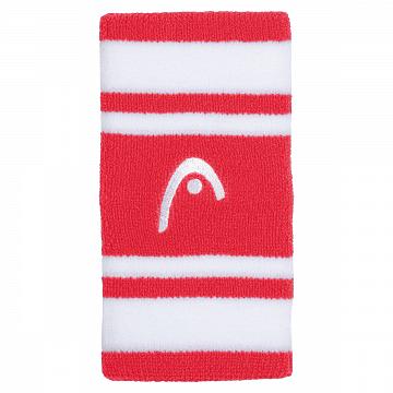 Head Striped Wristband 5'' Red / White - 2 szt.
